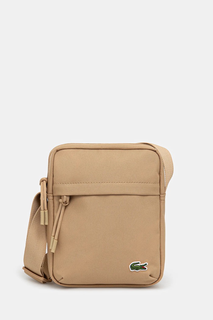 Lacoste Φάκελος που φοριέται στον ώμο απλό μπεζ NU4788NE