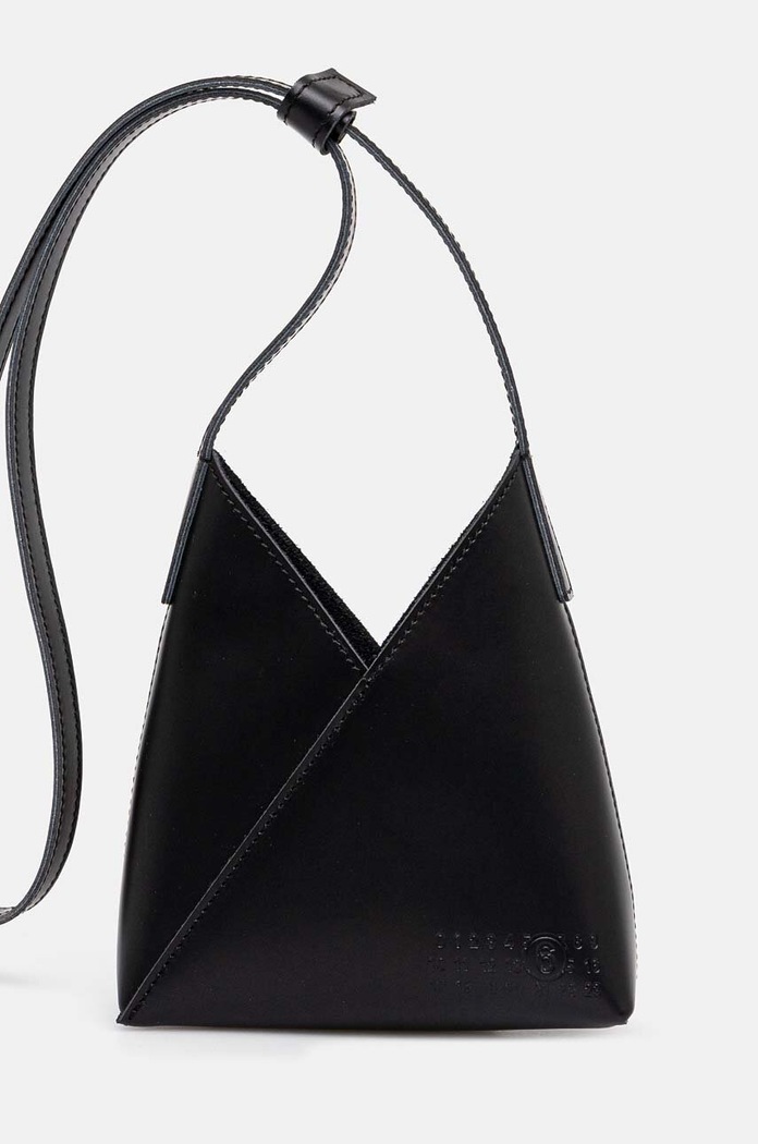 Δερμάτινο φακελάκι MM6 Maison Margiela λείο δέρμα μαύρο SB6ZI0014.P7183