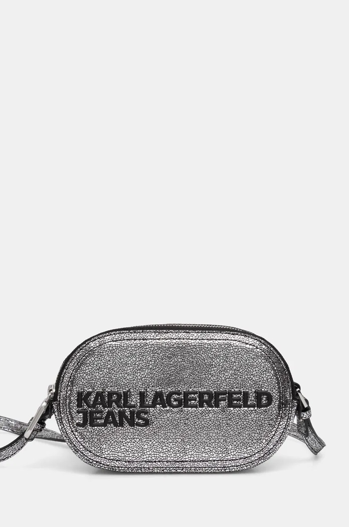 Karl Lagerfeld Jeans borseta nu incape in A4 argintiu 246J3059