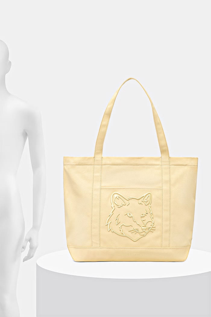 Хлопковая сумка Maison Kitsuné Fox Head LW05104WW0107