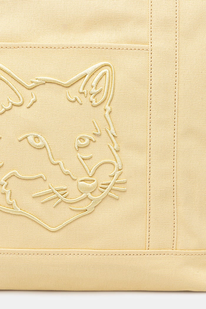 Хлопковая сумка Maison Kitsuné Fox Head жёлтый LW05104WW0107
