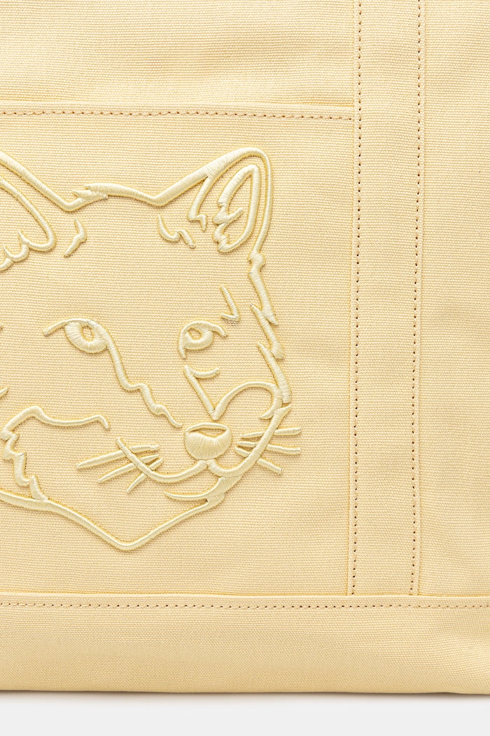 Хлопковая сумка Maison Kitsuné Fox Head жёлтый LW05104WW0107