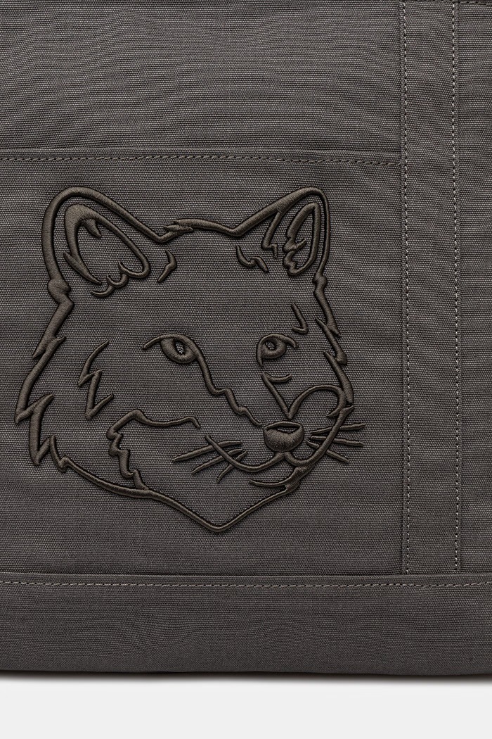 Maison Kitsuné torba bawełniana Fox Head zielony LW05104WW0107