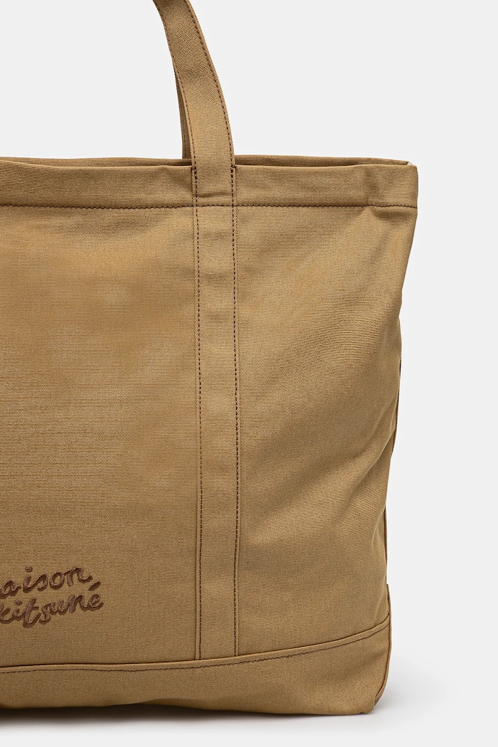 Аксесуари Бавовняна сумка Maison Kitsuné Fox Head Xl Tote LW05105WW0107 зелений