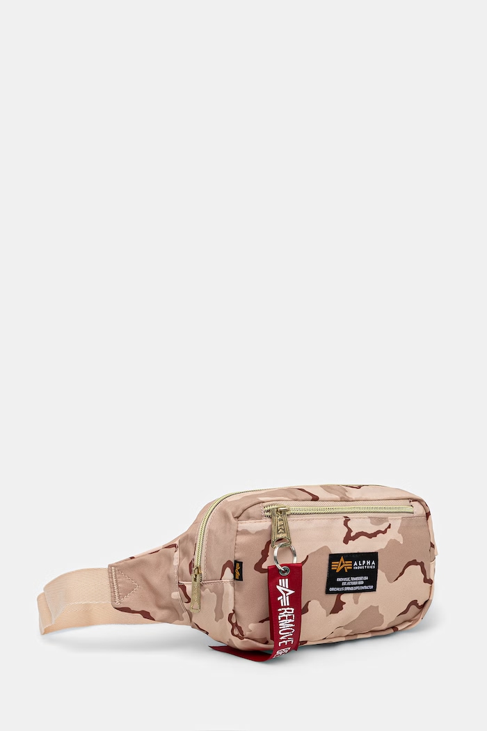 Ľadvinka Alpha Industries Crew Waist Bag Camo 196923C béžová AW25