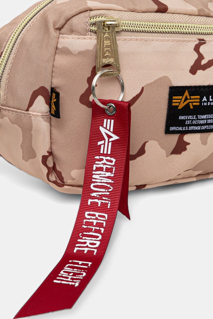Ľadvinka Alpha Industries Crew Waist Bag Camo béžová 196923C