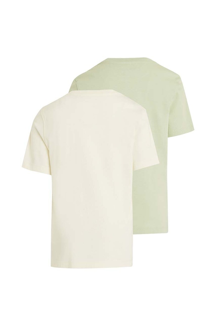 Calvin Klein Jeans t-shirt bawełniany dziecięcy 2-pack IB0IB01093.9BYH.104.116 zielony AW24