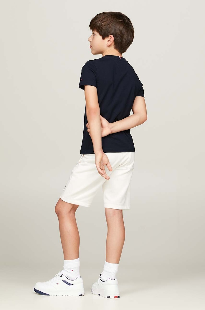 Tommy Hilfiger t-shirt bawełniany dziecięcy KB0KB08658.9BYH.74.122 granatowy