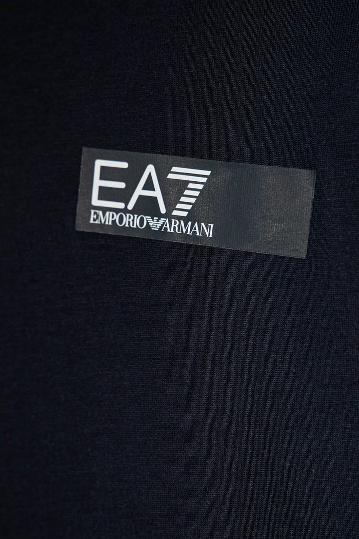 CHLAPEC Dětské bavlněné tričko EA7 Emporio Armani 6DBT59.BJ02Z modrá