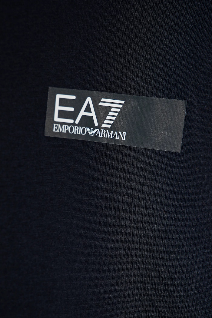 CHLAPEC Dětské bavlněné tričko EA7 Emporio Armani 6DBT59.BJ02Z modrá
