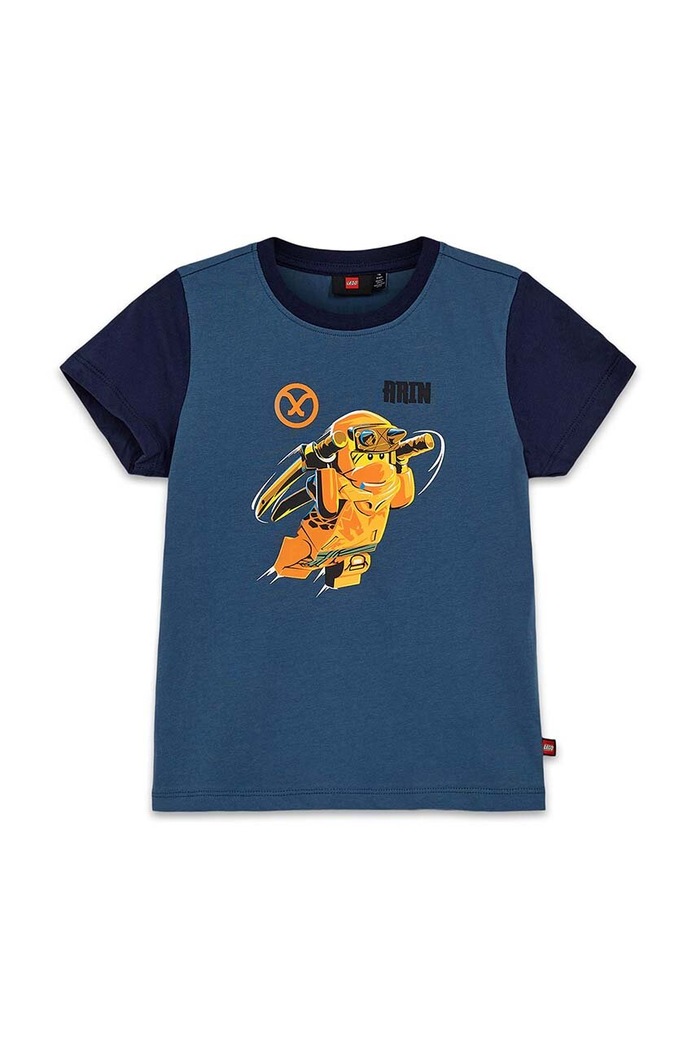 Lego t-shirt bawełniany dziecięcy LWTANO 606 nadruk zielony 12011274