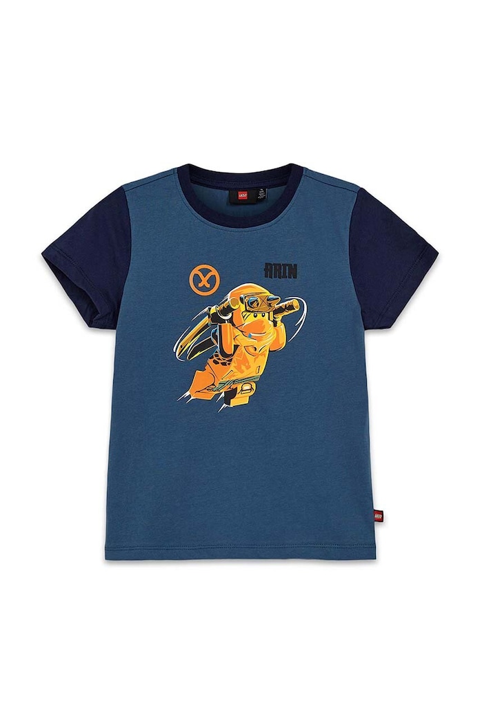 Lego t-shirt bawełniany dziecięcy LWTANO 606 nadruk zielony 12011274