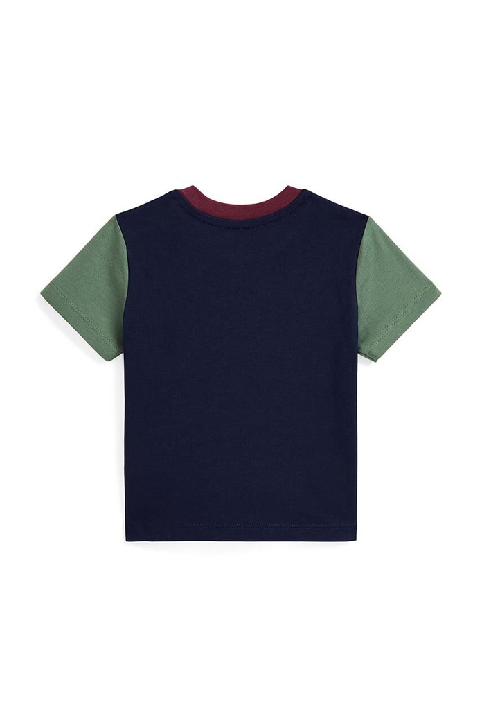 Μωρό βαμβακερό μπλουζάκι Polo Ralph Lauren 320952881001 σκούρο μπλε AW24