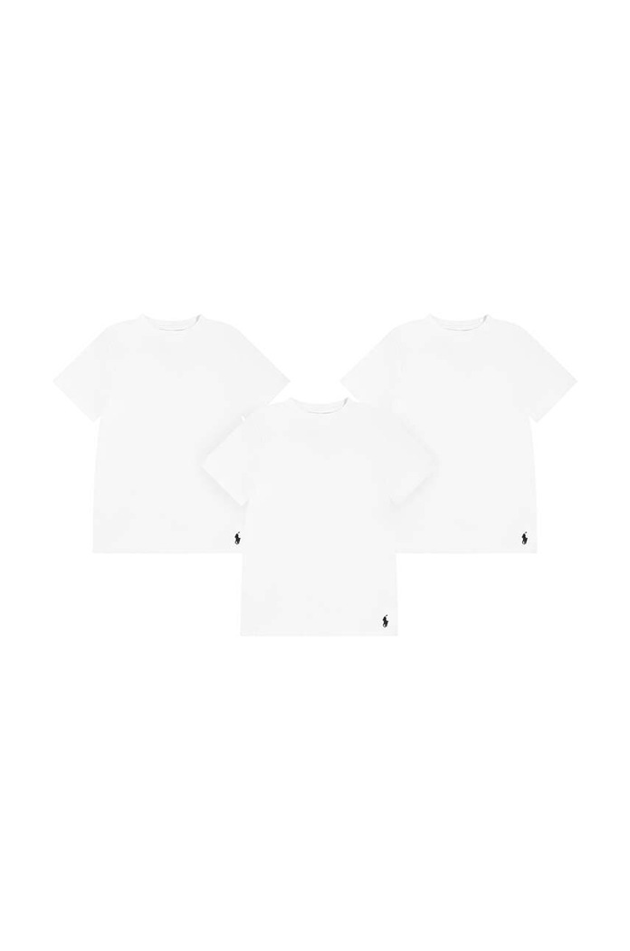 Παιδικό βαμβακερό μπλουζάκι Polo Ralph Lauren 3-pack βαμβάκι λευκό 9P5030