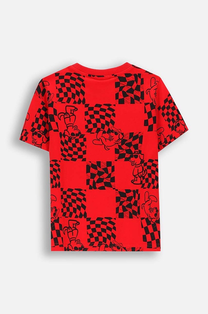 Chłopiec Coccodrillo t-shirt bawełniany dziecięcy ZC4143201ABK czerwony