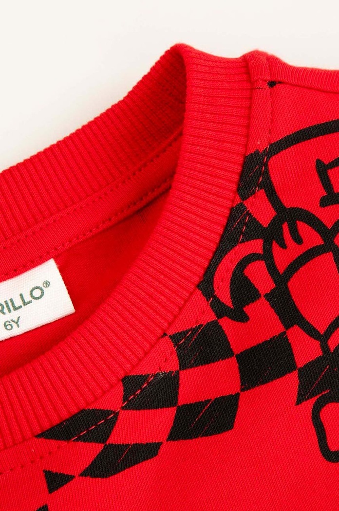 Coccodrillo t-shirt bawełniany dziecięcy czerwony ZC4143201ABK