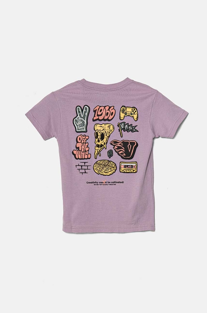 Vans Tricou de bumbac pentru copii KD Essentials VN000JP1D451 violet AW24