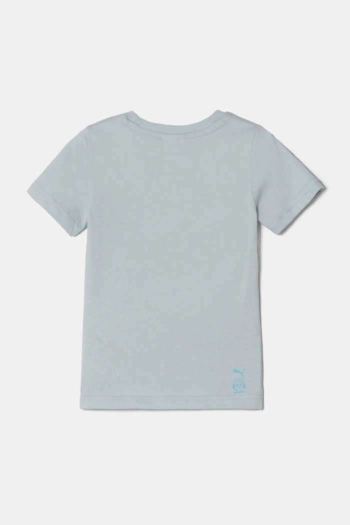 Puma T-shirt bawełniany dziecięcy X PLAYMOBIL 627388 niebieski AW24