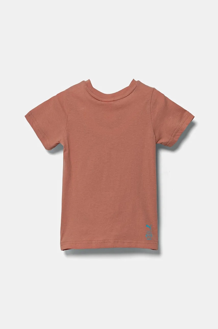 Puma t-shirt bawełniany dziecięcy X PLAYMOBIL 627388 pomarańczowy AW24