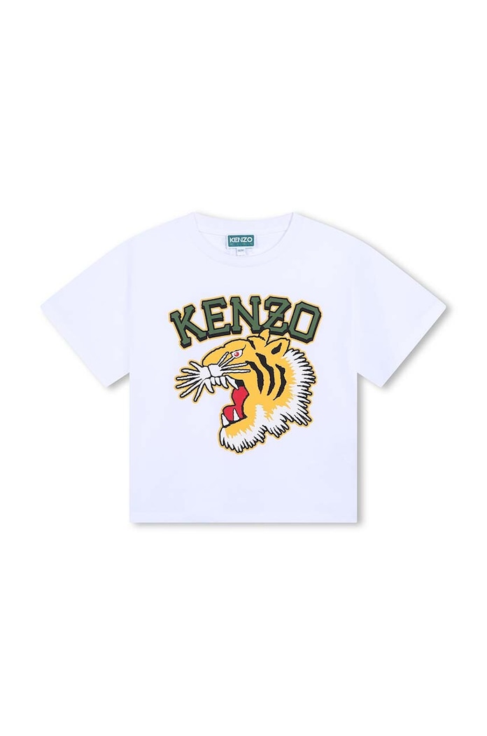 Kenzo Kids t-shirt bawełniany dziecięcy nadruk biały K60746.114.150