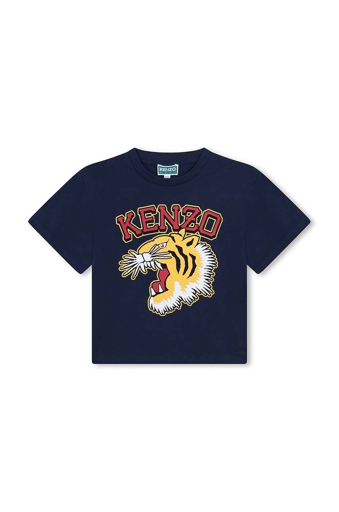 Kenzo Kids t-shirt bawełniany dziecięcy nadruk granatowy K60746.114.150