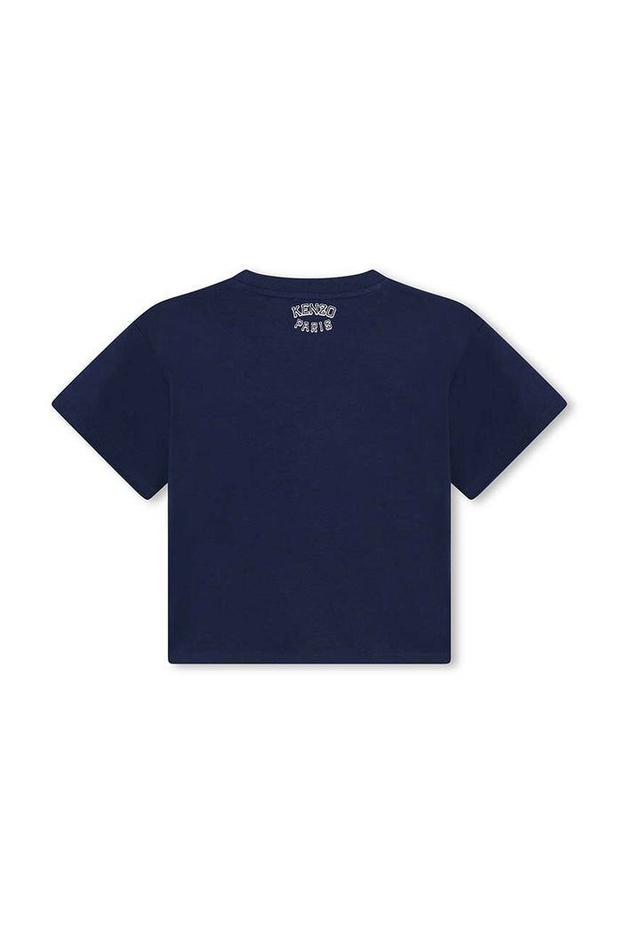 Kenzo Kids t-shirt bawełniany dziecięcy K60746.114.150 granatowy AW24