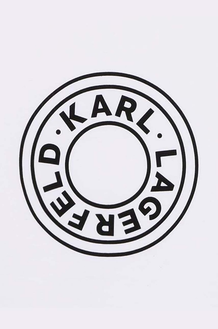 Dječaci Dječja pamučna majica kratkih rukava Karl Lagerfeld Z30235.162.174 bijela
