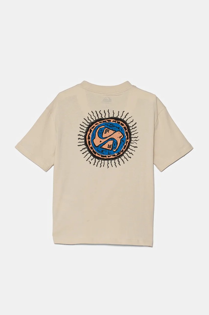 Dětské bavlněné tričko Quiksilver FUN ZONE SS EQBZT04774 béžová AW24