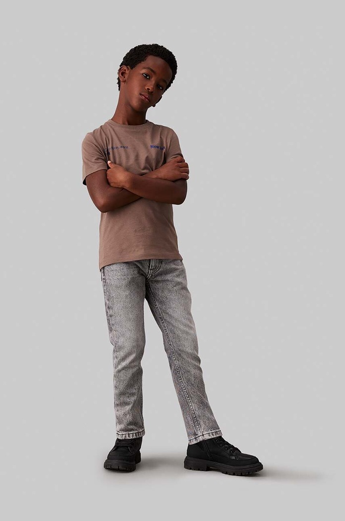 Calvin Klein Jeans t-shirt bawełniany dziecięcy IB0IB02236.128.176.9BYH
