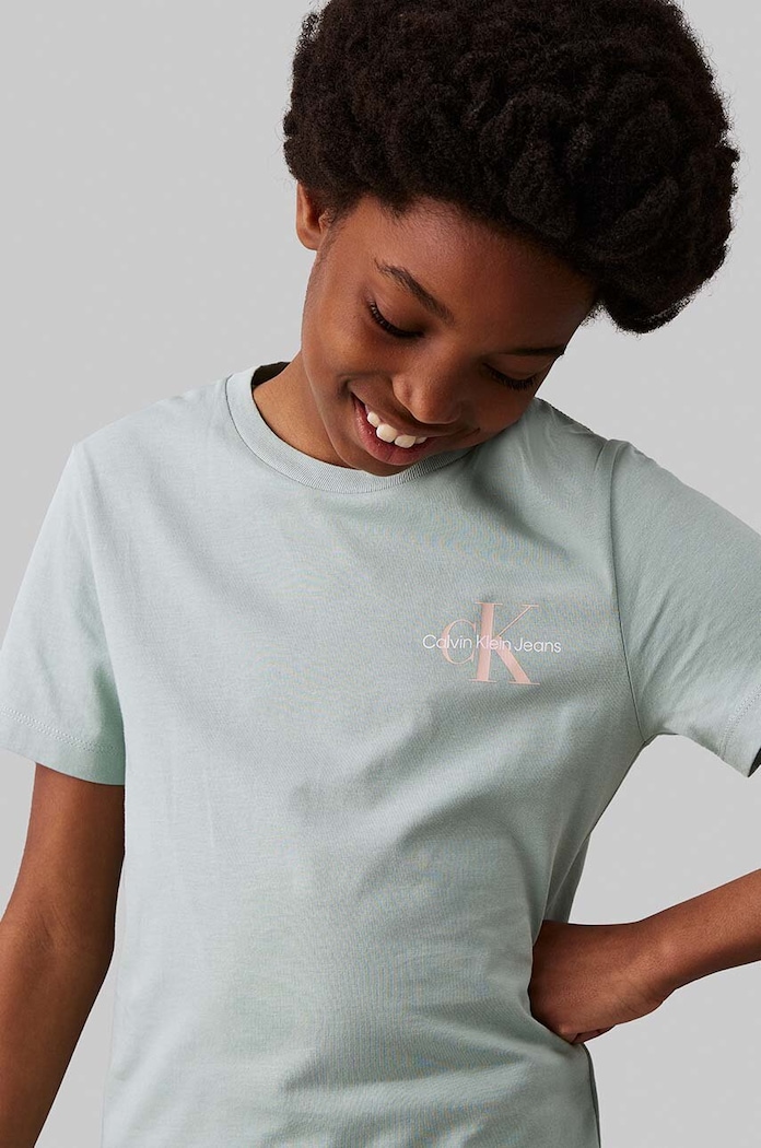 Calvin Klein Jeans t-shirt bawełniany dziecięcy IU0IU00678.128.176.9BYH zielony