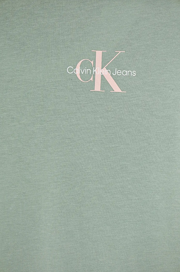 Calvin Klein Jeans t-shirt bawełniany dziecięcy zielony IU0IU00678.128.176.9BYH