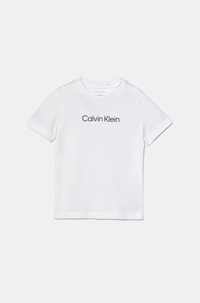 Calvin Klein Jeans tricou de bumbac pentru copii print alb IU0IU00682.128.176.9BYH
