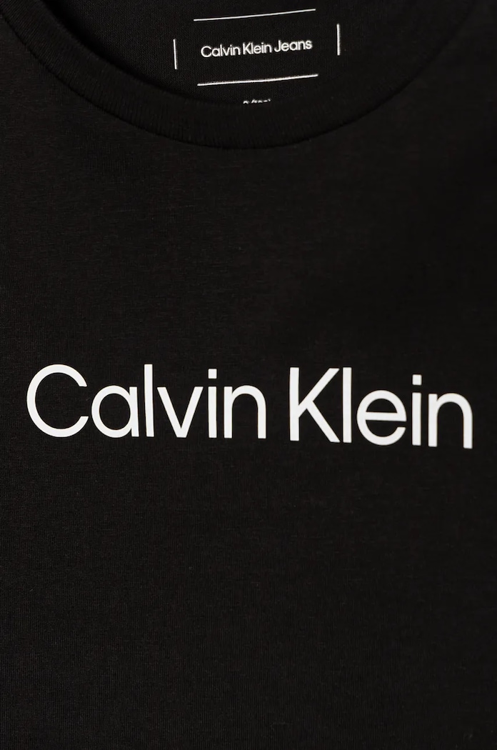 Chłopiec Calvin Klein Jeans t-shirt bawełniany dziecięcy IU0IU00682.128.176.9BYH czarny