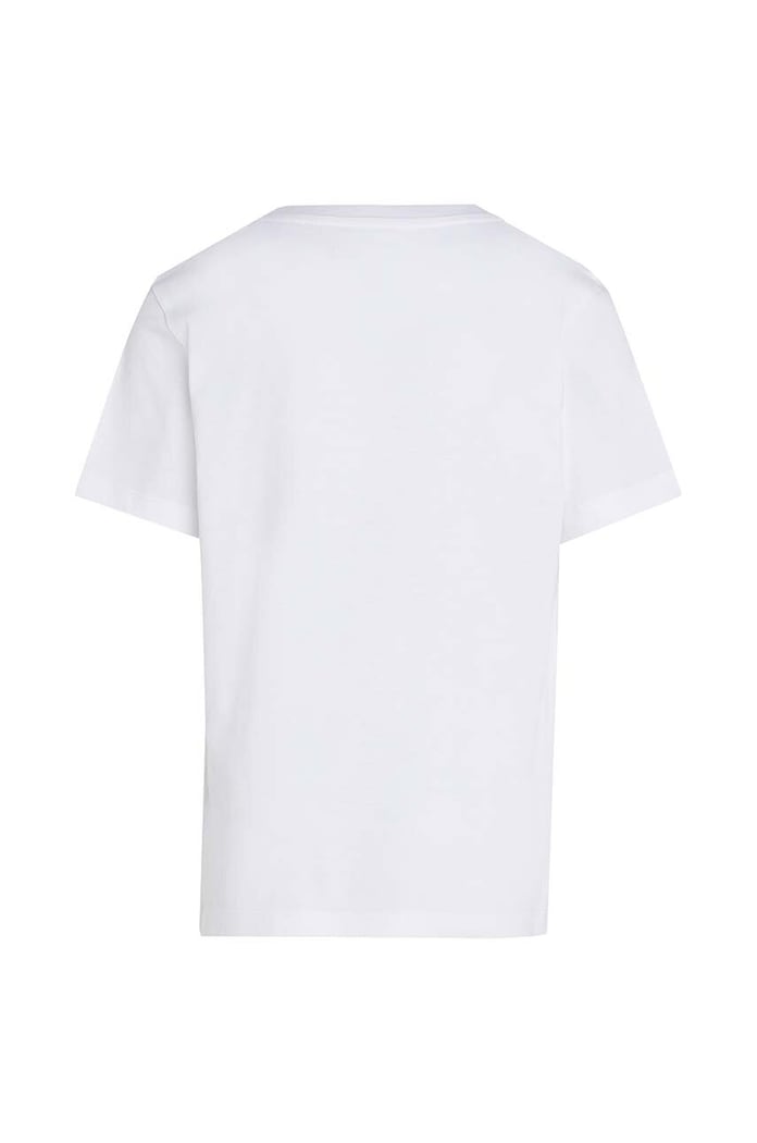 Dječaci Dječja pamučna majica kratkih rukava Calvin Klein Jeans IU0IU00683.128.176.9BYH bijela