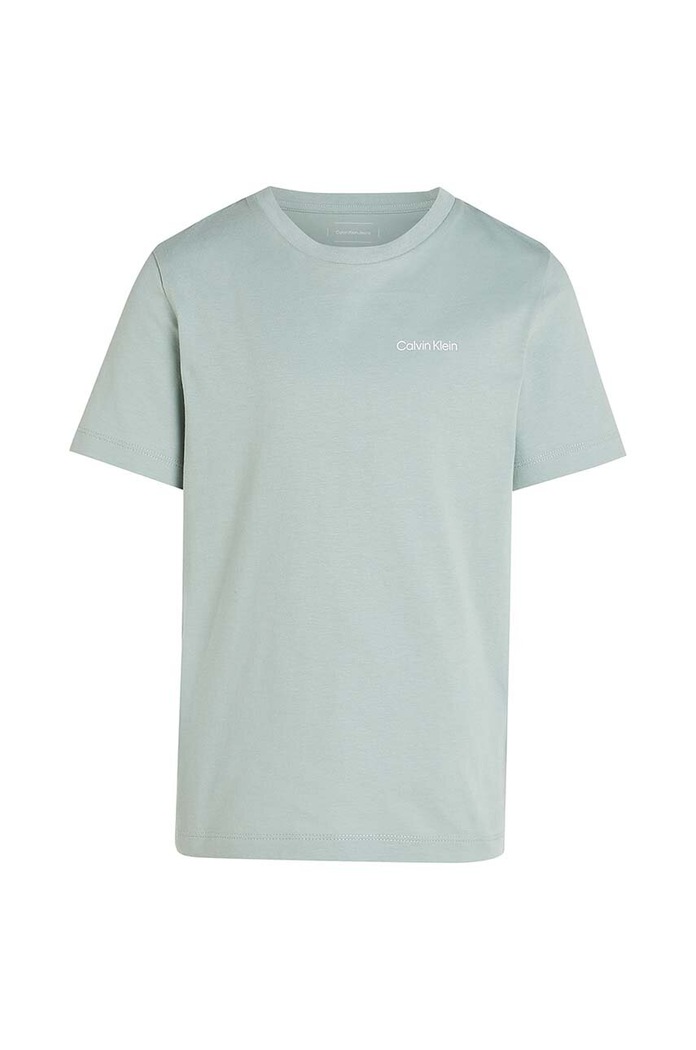 Calvin Klein Jeans t-shirt bawełniany dziecięcy IU0IU00683.128.176.9BYH zielony AW24