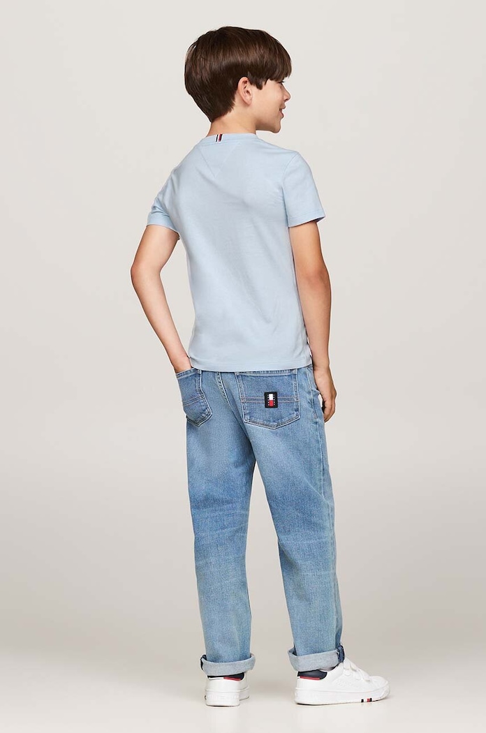 Tommy Hilfiger t-shirt bawełniany dziecięcy biały KB0KB06879.9BYH.74.122
