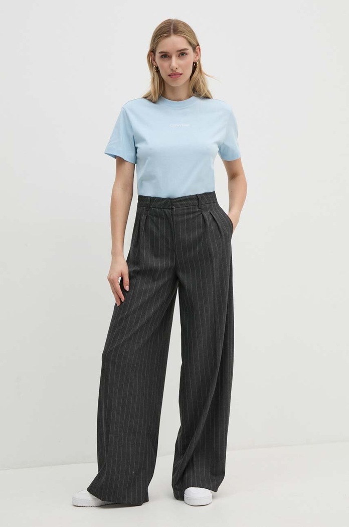 Calvin Klein pamut póló K20K207215 kék AW24
