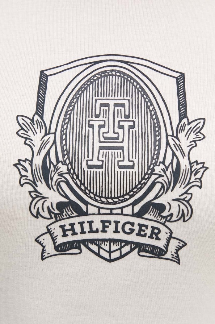 Tommy Hilfiger t-shirt bawełniany WW0WW42089 beżowy
