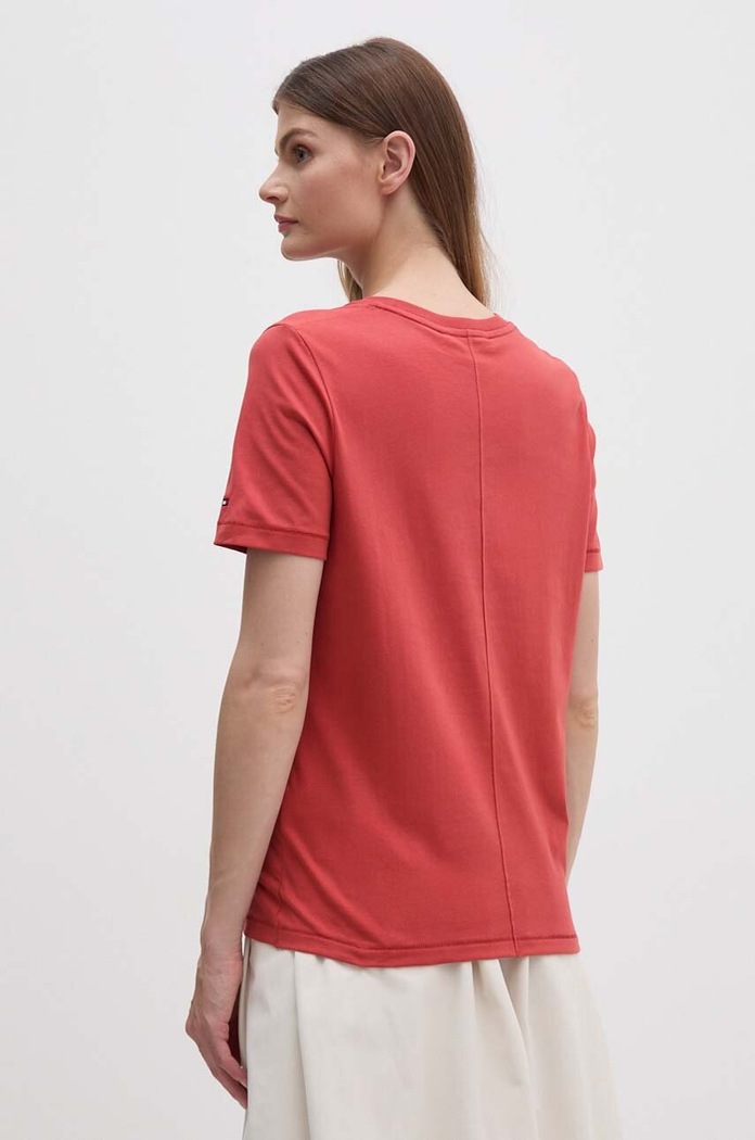 Odzież Tommy Hilfiger t-shirt bawełniany WW0WW42589 czerwony