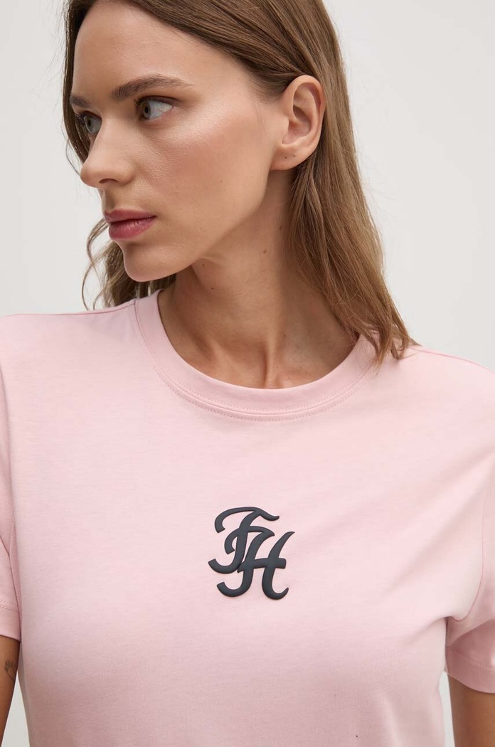 Tommy Hilfiger t-shirt bawełniany różowy WW0WW42772