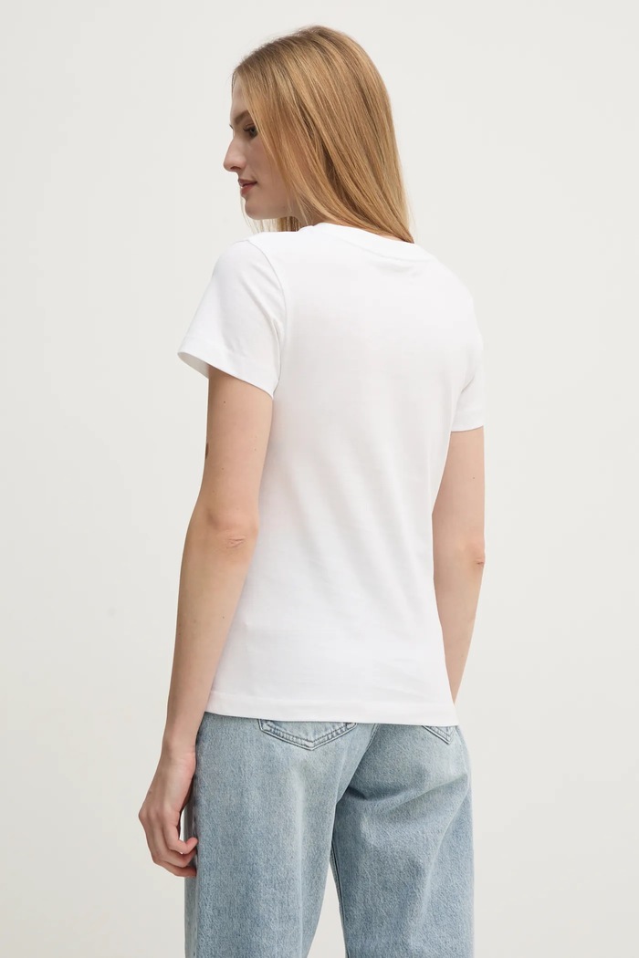 Odzież Calvin Klein Jeans T-shirt bawełniany J20J223563 biały