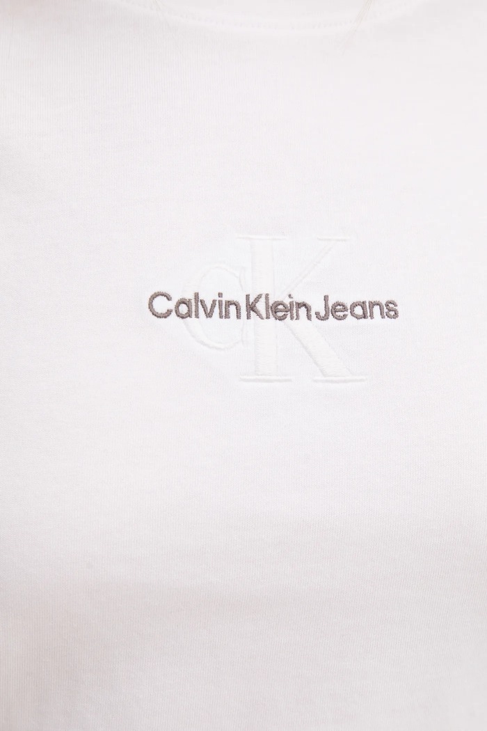 T-shirt bawełniany Calvin Klein Jeans biały J20J223563