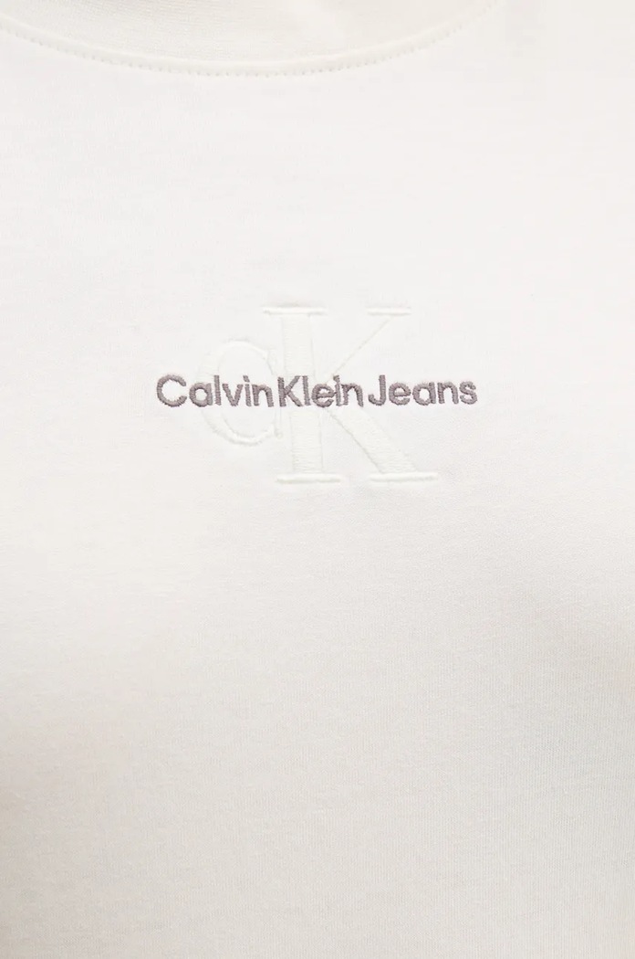 Pamučna majica Calvin Klein Jeans J20J223563 bež