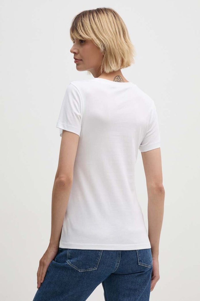 Bavlnené tričko Calvin Klein Jeans J20J223625 biela AW24