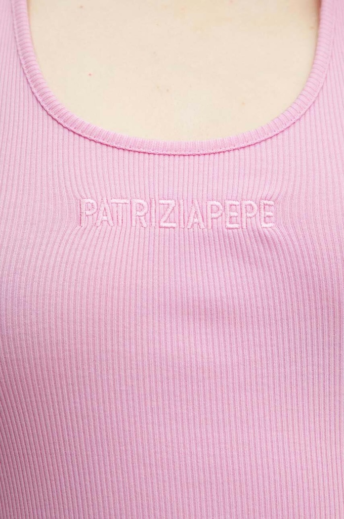 Patrizia Pepe top din bumbac 8M1617.J216 roz