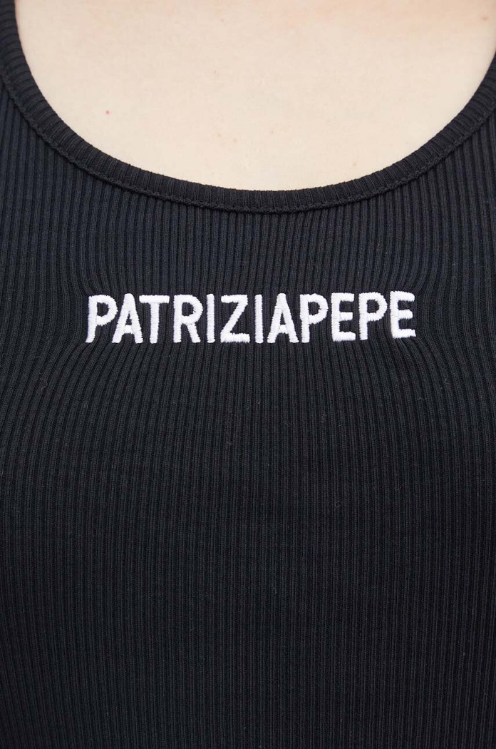 Bavlněný top Patrizia Pepe 8M1617.J216 černá