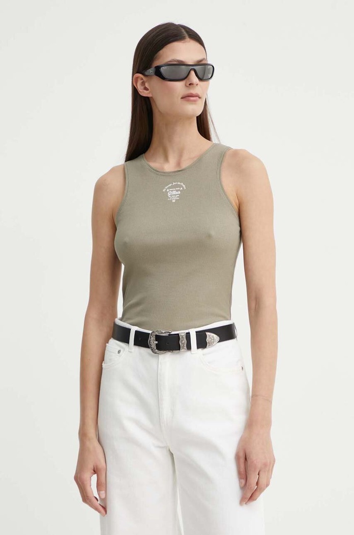 Bavlněný top G-Star slim zelená D24645.5268