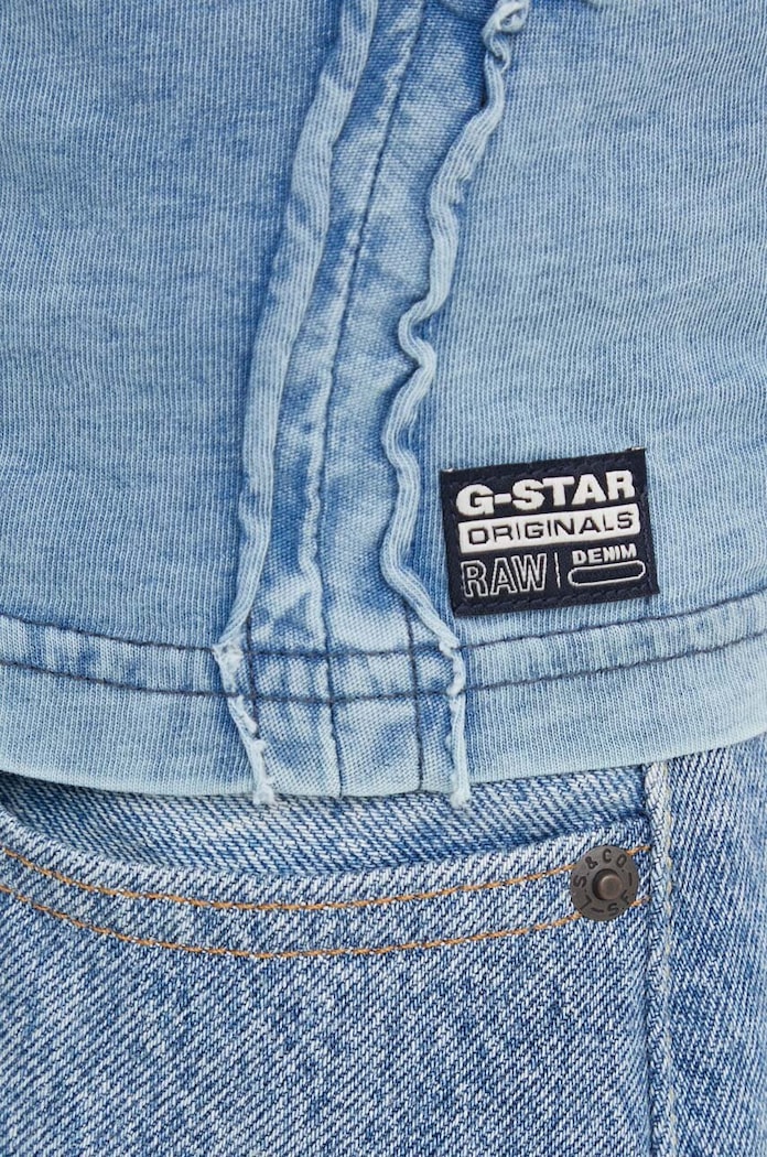 Bavlněný top G-Star D24652.D604 modrá