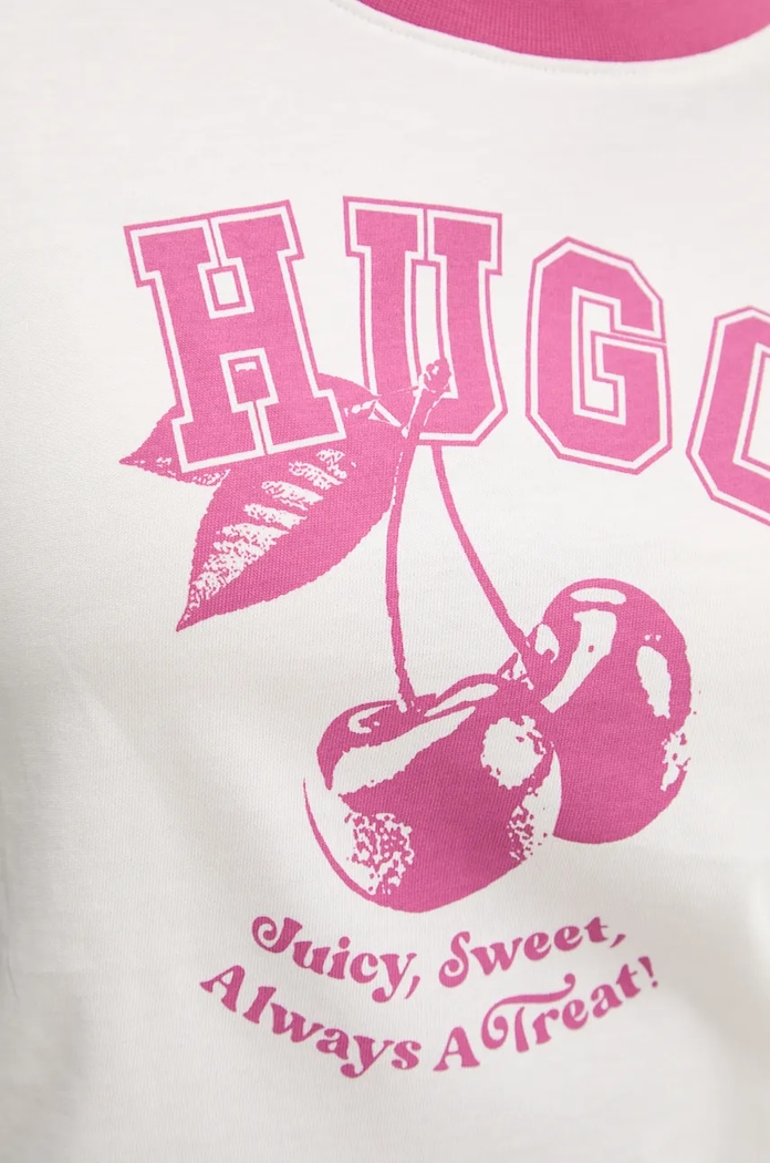 Tricou din bumbac HUGO Blue roz 50520318
