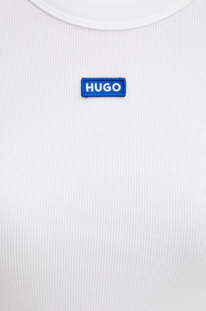 HUGO Blue tričko dámské bavlněné s elastanem Easy Tee_B 50523924 bílá